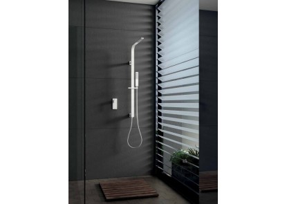 Comprar Conjunto de ducha /bañera empotrada pared negro mate de 3 vías  online