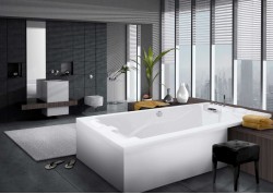 Bañera sin hidromasaje rectangular con faldones ILLINOIS
