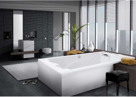 Bañera sin hidromasaje rectangular con faldones ILLINOIS