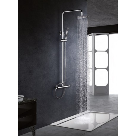 Conjunto barra de ducha MILAN cromo ambiente