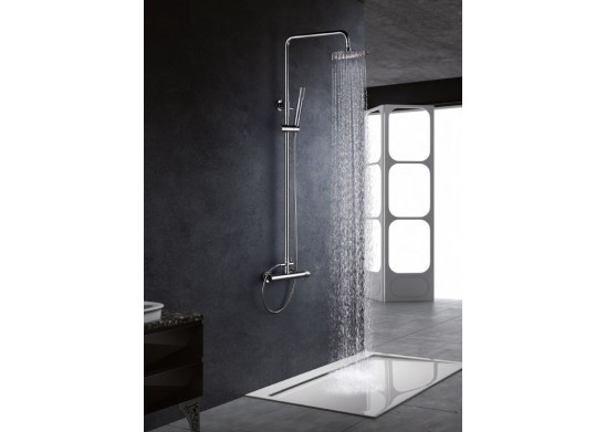 Conjunto barra de ducha MILAN cromo ambiente