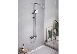 Conjunto barra de ducha ALBA cromo/ blanco ambiente