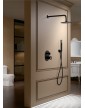 Conjunto baño empotrado serie OLIMPIA negro mate-ambiente