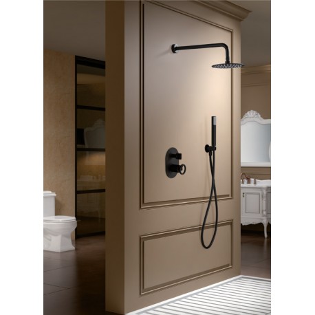 Conjunto baño empotrado serie OLIMPIA negro mate-ambiente