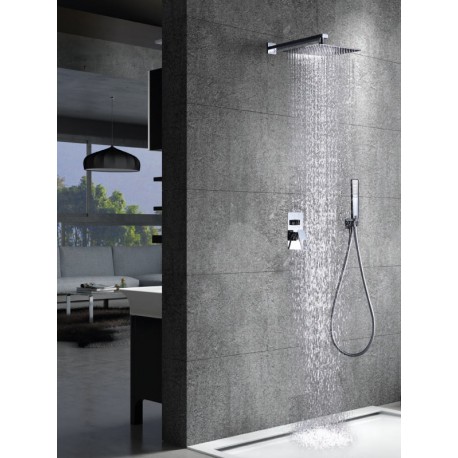 Conjunto baño empotrado completo serie SAUCE cromo-ambiente