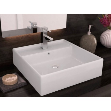 Lavabo sobre encimera SQUARE blanco