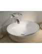 Lavabo sobre encimera YAKO blanco y plata