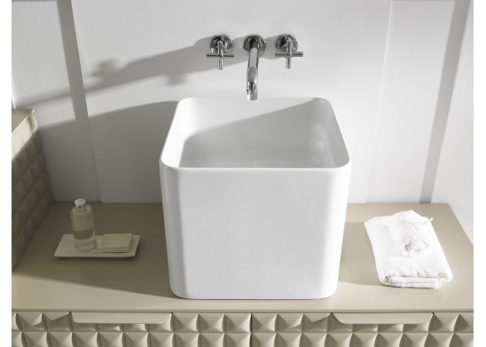 Lavabo porcelana sobre encimera CUBE