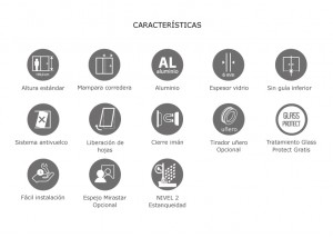 Características mampara EDÉN