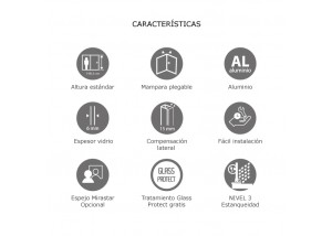 Características mampara plegable TARIM