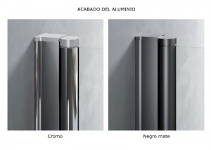 Acabados perfiles mampara fija angular GEBA