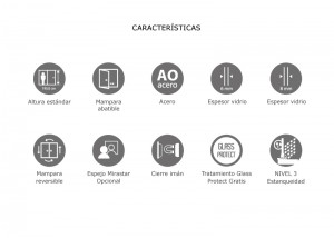 Características mampara abatible DIALA