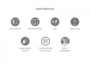 Características mampara abatible BOGAN