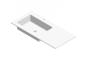 Lavabo solid surface desplazado