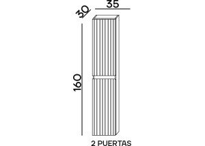 Medidas mueble auxiliar MANHATTAN