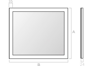 Medidas espejo rectangular DECO