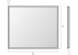 Medidas espejo rectangular COMPACT