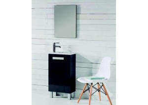 Mueble de lavabo pequeño negro