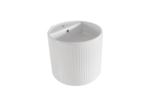 Lavabo suspendido cerámica redondo blanco  BECA