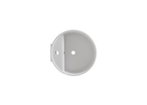 Interior lavabo suspendido cerámica redondo blanco 42x42x38 BECA