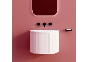 Lavabo suspendido de cerámica blanco 40x40x38 NURU