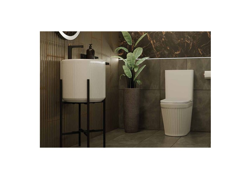 Conjunto lavabo con estructura + lavabo BECA blanco brillo
