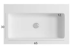 Medidas seno rectangular para lavabo solid surface