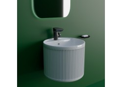 Lavabo suspendido cerámica redondo blanco 42x42x38 BECA