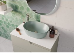 Lavabo ovalado de color mate YAKO