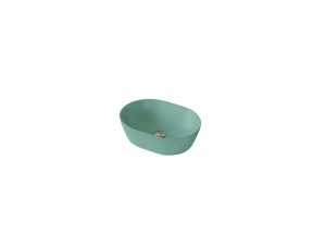 Lavabo ovalado de color aquasky mate YAKO