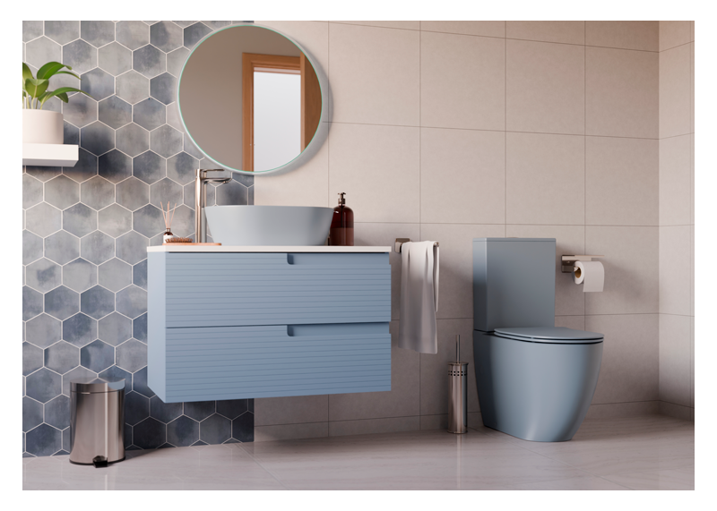 Conjunto sanitario color azul bígaro FRADES