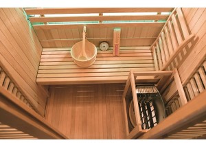 Sauna Tradicional ST-2000, vista del interior