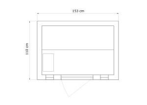 Sauna Tradicional ST-3020, dimensiones