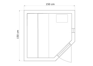 Sauna ST-3020C, dimensiones
