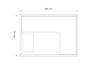 Sauna tradicional ST-4010, dimensiones