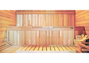 Sauna exterior SE-6000, detalle de banco doble altura