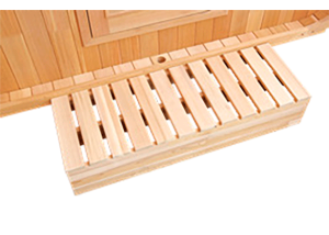 Sauna SE-6000, escalón de entrada de madera