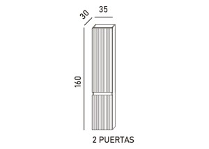 Medidas columna baño 160x35x30