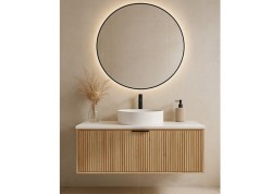 Conjunto mueble de baño RIVIERA 100 cm 120 cm 150 cm con lavabo sobre encimera moderno